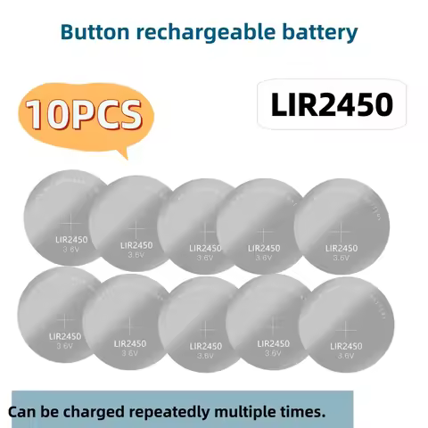 2-10PCS LIR2430 LIR2450 Rechargeable Battery CR2430 CR2450 Lithium charging Can Replace for watches