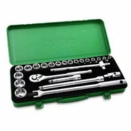 SOCKET WRENCH SET 24 PCS IRON BOX 6PT OR 12PT HAND SOCKET SET METAL BOX 24PCS