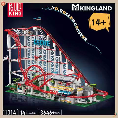 Mould King 11014 The Motorized Rolle Coaster Building Block Assembly Technical Rolle Coaster Brick T