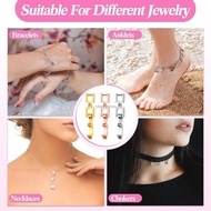 CH* 5Pieces Foldover Extension Jewelry Clasp Necklace Bracelet Extenders Craft Jewelry Making Suppli