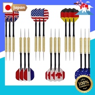 GeneX steel tip darts, hard darts set with 18g weights, includes 18 darts in 6 different flag design