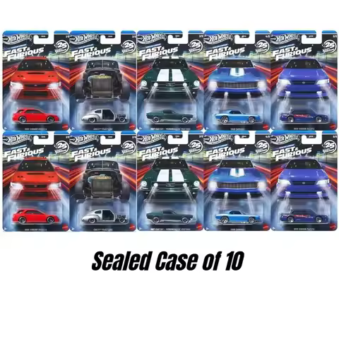 Hot Wheels Fast & Furious Series 1:64 Diecast Cars Subaru Chevy Fleetline Mustang Camaro Nissan Maxi