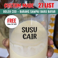 27 List Custom Sticker Kitchen Label Barang Dapur Transparent Saiz 3cm x 5cm