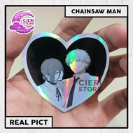 Anime Chainsaw Denji & Reze Hologram Sticker - CH09