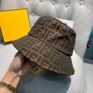 5H7S2 FENDI194 Hat Female Bucket Hat F Letter Influencer Japanese Style All-Match Big Brand European