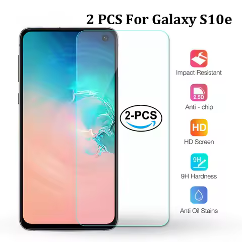 2Pcs Tempered Glass For Samsung Galaxy S10e Screen Protector For Samsung Galaxy S10e s10 e S10 Safet