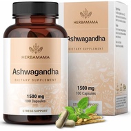 HERBAMAMA  Capsules - 1500mg Pure  Root Focus Supplement - Vegan, Mood & Support Supplement for Adul