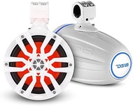 DS18 NXL-X8TP/WH Hydro 8" Marine Towers with Integrated RGB LED Lights High Performance, Marine Grad