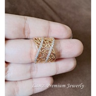 Beautiful Crystal Turkish Women's Gold Ring 22K