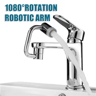 1080 Degree Rotating Faucet Extender Metal U Shaped Robotic Arm Universal Dual Model Splash-Proof Fi