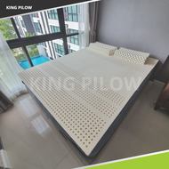 kingpillow ชุด ที่นอนยางพารา 5 ฟุต หนา 2 นิ้ว ยางฉีด Density 70