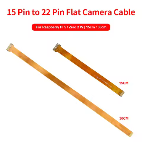 1Pcs Raspberry Pi 5 Zero Camera Cable 15 Pin to 22 Pin FFC Flexible Flat Cable 15CM 30CM Ribbon Line