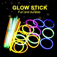 100 Pcs Party เสื้อยืดลายสามมิติเรืองแสง Sticks กำไลสร้อยคอ Neon สำหรับงานแต่งงาน Glow Sticks ติดเรืองแสงที่มีสีสัน50Pcs