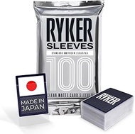 Ryker Sleeves Standard American Size - Trading Card, Card Game Sleeves and Board Game Sleeves (100 Q