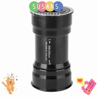 SUSANS Bicycle Bottom Bracket, Black 24mm Press Fit Bearing, Durable Lightweight Aluminum Alloy Seal