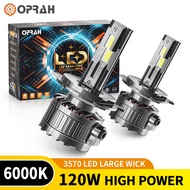 Oprah 2pcs Q15 120W High Power Super Bright H4 LED Headlight 3570 Headlight H1 H7 H11 9006 Car Headl