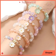 KOREAN FLOWER CRYSTAL BRACELET BEAUTIFUL COUPLE BESTIE BRACELET