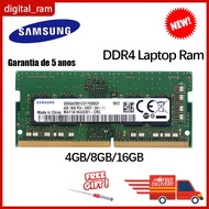 Samsung DDR4 RAM 8GB 4GB 16GB DDR4 2133Mhz 2400Mhz 2666MHz 3200Mhz SO-DIMM PC4-2666V 260PIN Notebook