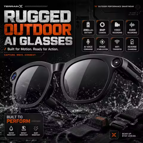 EIS Anti Shake 800W Shooting Glasses 2026 New Lightweight Smart Eyewear WiFi Transfer AI Question An