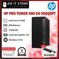 HP Pro Tower 400 G9 9S6Q0PT / 8U7D9PA / 8U7E1PA PC Desktop (I5-13500 / i7-13700, 8GB, 512GB SSD, Int