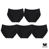 Wacoal Bikini Panty Comfortable Underwear Style Pack Of 5 Pieces Model WU1C34/WU1F34 Black (BB)