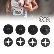 4Pcs Slofast Round BIB Clip Holder Chest Number marathon black Race Bib Holder
