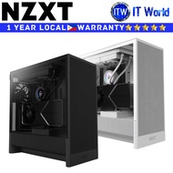 NZXT Computer PC Case H5 Flow Compact Mid-Tower ATX Airflow Tempered Glass (Black | White) | itw