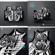 Jersey Black and White Design Jersey Basketball Customize Name and Number for Kids Jersey Short for 