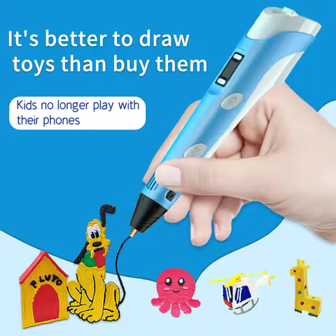 3D Pen for Children 3D Drawing Printing Pen with LCD Screen Compatible PLA Filament Toys for Kids Ch