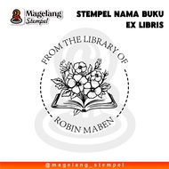 AESTHETIC BOOK NAME STAMP EX LIBRIS STAMP/ CUSTOM NAME STAMP/ FLASH STAMP/