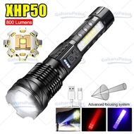 Senter LED Jarak Jauh Super Terang /Senter Fokus Teleskopik /senter terang jarak jauh/senter police