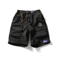 กางเกงขาสั้น AAPE WTAPS สำหรับผู้ชาย ทรงหลวม ความยาวห้าส่วน กางเกงขายาวสำหรับฤดูร้อน กางเกงขายาวลำลอ