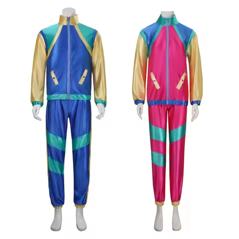 80s 90s Shell Suit Costume Adult Sports Neon Dress Outfit cosplay costumes anime cosplay