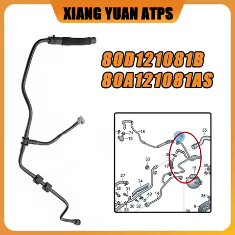 80D121081B Engine Coolant Radiator Overflow Hose 80A121081AS 80A121081DH For Q5 2017-2025 2.0L Audi 