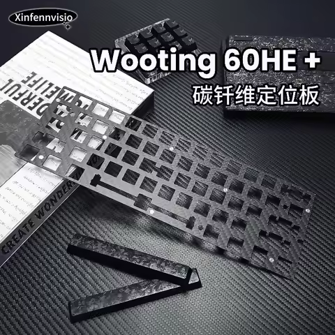 Wooting60HE+ Keyboard Positioning Board Customized Carbon Fiber Aluminum Alloy GH60 Plate Game Mecha