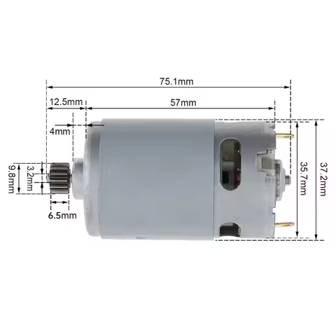 RS550 DC Motor 9.8mm 14 Teeth 10.8-25V 25000RPM High Speed Micro Motor for Lithium Electric Drill Sa