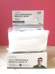 Happy Jan 2024 / Better Continue to WEAR Lor / As Good as BYD Mask / 200% Authentic Certified Premium Medical Grade Adults Disposable Mask (White Color, 50pcs in a Box)    Longer Expiry Date till August 2025