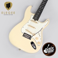 Elegee Alab Series B2 Stratocaster Alder Body Ebony Fingerboard Cream Pickguard - Aqua Green