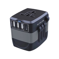 Kakusiga Universal Travel Adapter High-Power 3 USB+Typ-C - Black