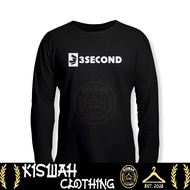 Women's T-shirt 3SECOND 3 Second Logo Women's Hijab Long Sleeve Distro T-shirt