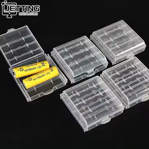 4 8 Slots AA AAA Battery Storage Box Hard Plastic Case Cover Holder Protecting Case With Clips For A
