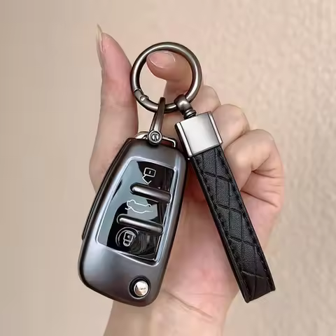 Grey TPU Key Case Cover Shell for Audi A4 B7 A6 C6 4f 8v A3 8p A1 A3 Accessories Auto Remote Key Hol