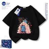 NASA Short Sleeve T-shirt para sa batang babae para sa tag-init. Gawa sa puro koton. Short sleeve pa
