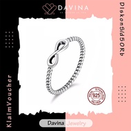 Cincin Wanita DAVINA Eleanor Ring Perak 925 Silver Wanita Korea Asli