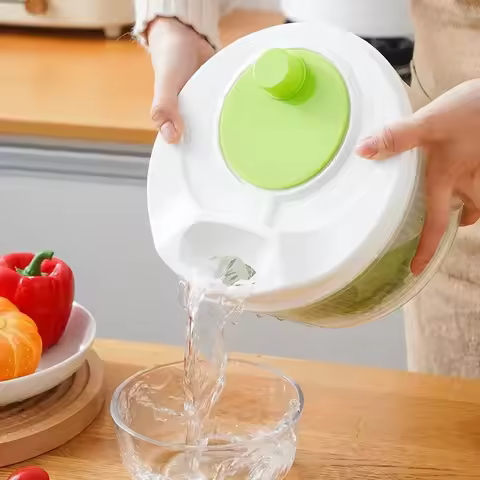 Salad Spinner Vegetable Lettuce Greens Dryer Washer Crisper Vegetable Centrifuge Salad Dressing For