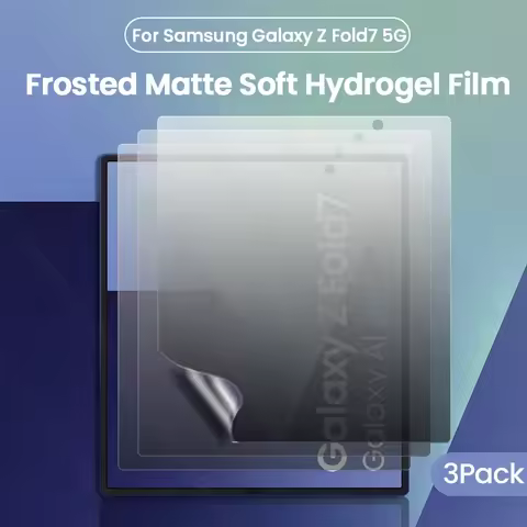 3Pcs 9999D Frosted Matte Soft Hydrogel Film For Samsung Z Fold 7 5G Outer Screen Protector Not Glass