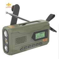 【NEW】 Portable DAB FM Radio with Flashlight BT Speaker Emergency Radio Rechargeable Hand Crank Radio