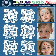 Template Cat Wajah Lukisan Face Painting Cetakan Anak Dewasa Alat Rias Makeup Cosplay Halloween