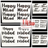 HAPPY MILAD WRITING STICKER FOR PVC/FOIL BALLOON SIZE 10INCH (23CM) EASY TO STICK