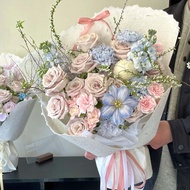 ดอกไม้เทียมหรูหรา Realistic Artificial Flowers Garden View Eternal Bouquet Gift Flower Luxury Style